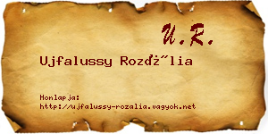 Ujfalussy Rozália névjegykártya