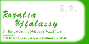 rozalia ujfalussy business card